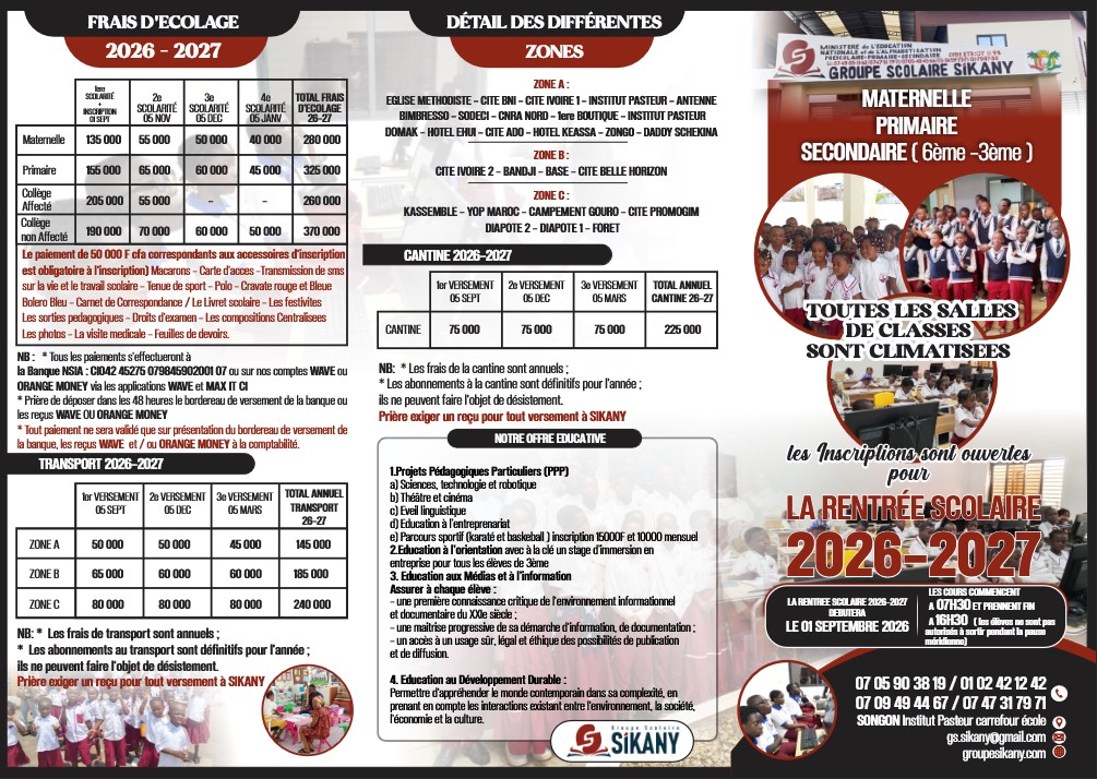 Fiche de Renseignements - Page 1